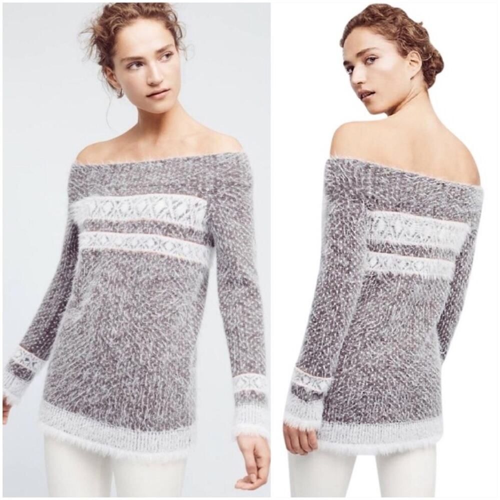 Anthropologie Sleeping on Snow Faroe Eyelash Sweater
